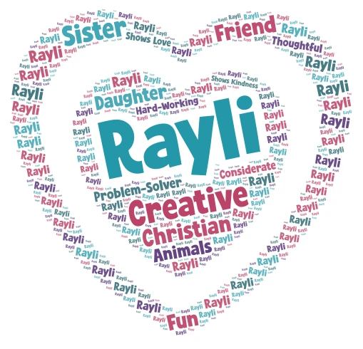 Rayli word cloud art