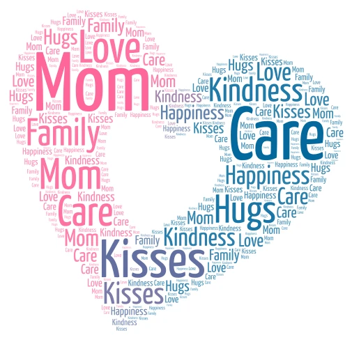 Heart Hands word cloud art