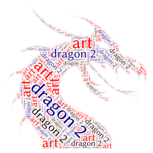 dragon 2  word cloud art