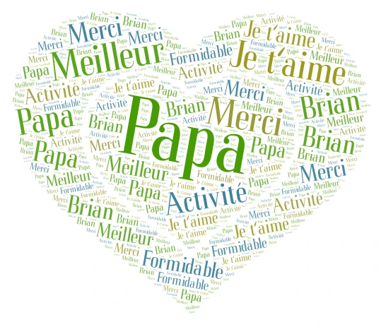 Papa word cloud art