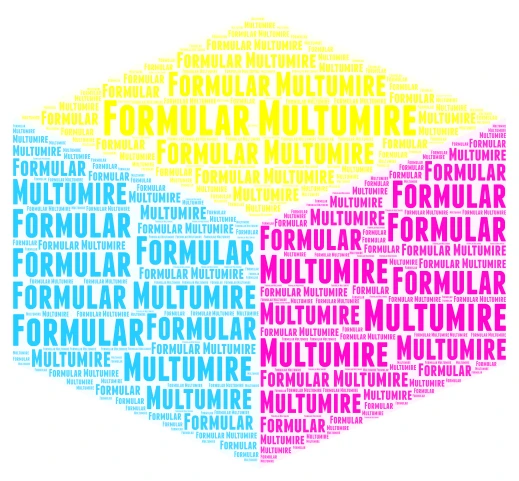 Formular Multumire word cloud art