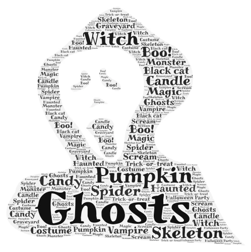 HALLOWEEN  word cloud art