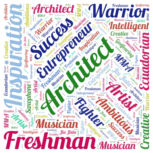 Architecture word mash word cloud art