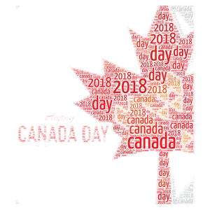 Canada Day 2018 word cloud art