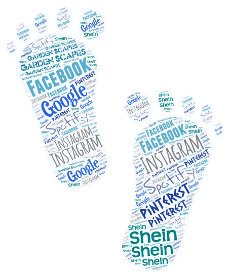 Huella digital word cloud art