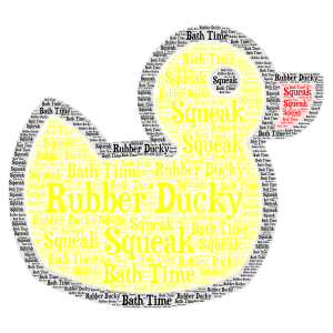 Rubber Ducky word cloud art