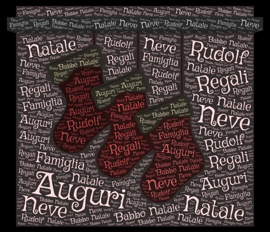 Bigliettino di auguri word cloud art