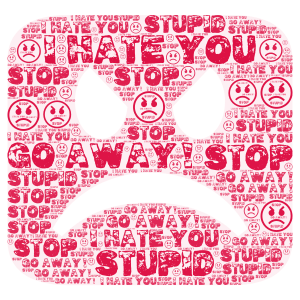 Anger issues word cloud art