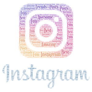 Instagram is the BEST! word cloud art