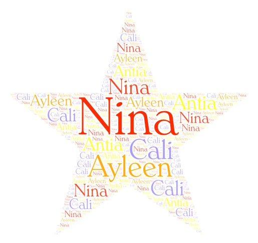 Nina word cloud art