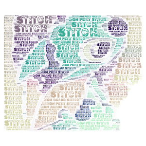 stitch word cloud art