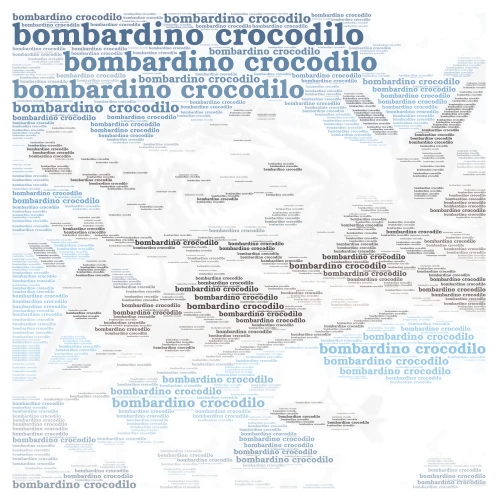 bombardino crocodilo by Lucas word cloud art