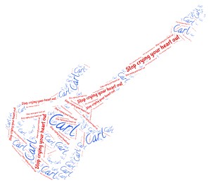 stop crying  word cloud art
