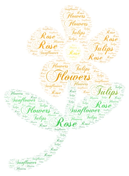 Flowers? word cloud art