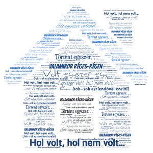 Mesekezdés word cloud art