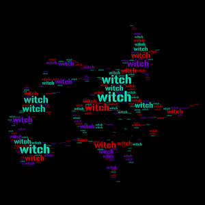 witch word cloud art
