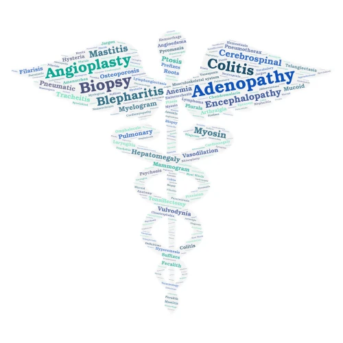 Medical Terminolgies word cloud art