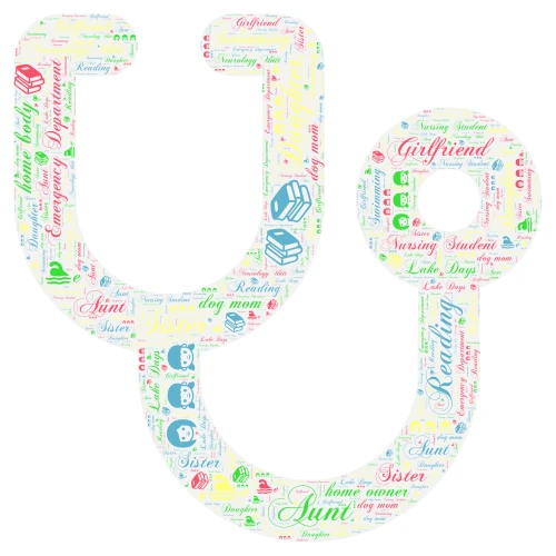 Woman of Many Talents word cloud art