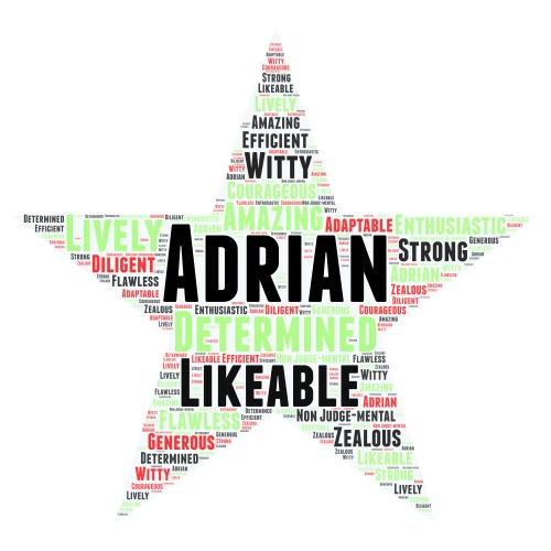 Adrian word cloud art