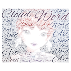 😘😍😋😎 word cloud art