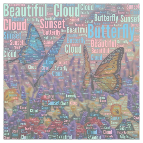 The Life of a Butterfly word cloud art