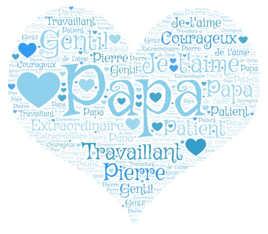 Papa word cloud art