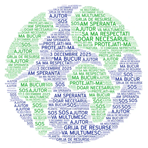 DE VORBA CU PLANETA! word cloud art