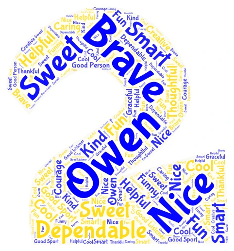 Owen word cloud art