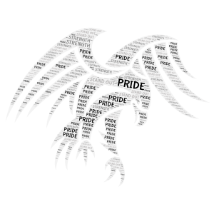 Pride word cloud art