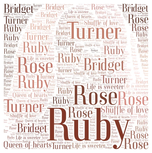 Ruby Rose Turner word cloud art