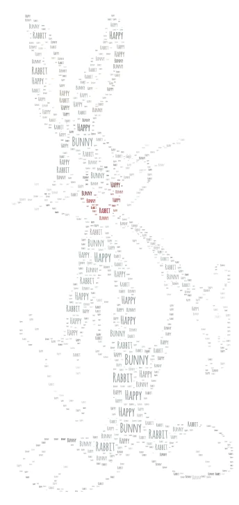 Bugs Bunny word cloud art