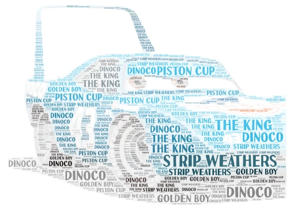 Strip Weathers word cloud art