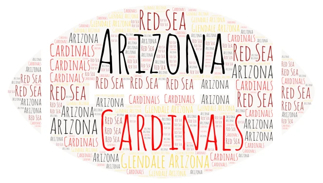 Arizona Cardinals word cloud art