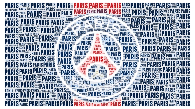 paris word cloud art