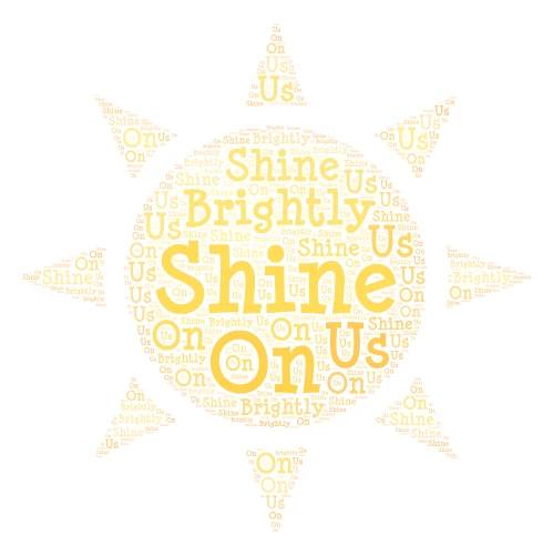 The Sun word cloud art