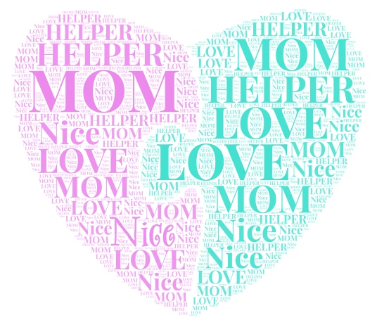 Mom word cloud art