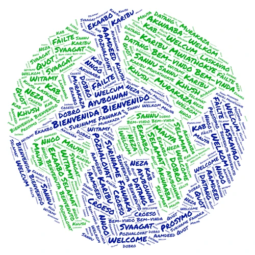 Languages word cloud art