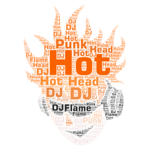 DJ Hothead word cloud art