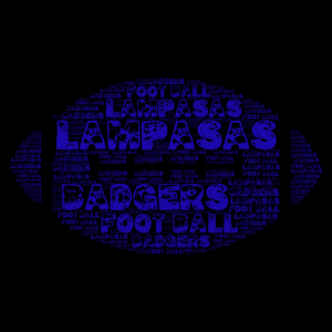 lampasas badgers word cloud art