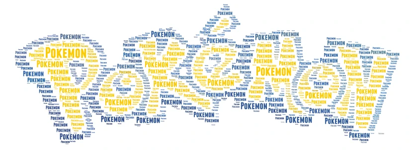 Pokemon Logo word cloud art