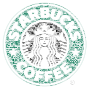 Starbucks Logo word cloud art