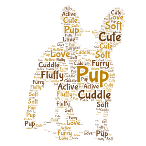 How I like my Pup word cloud art