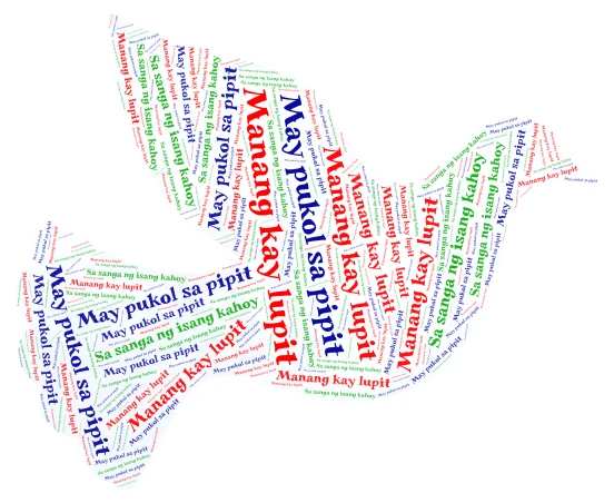 Ang pipit word cloud art