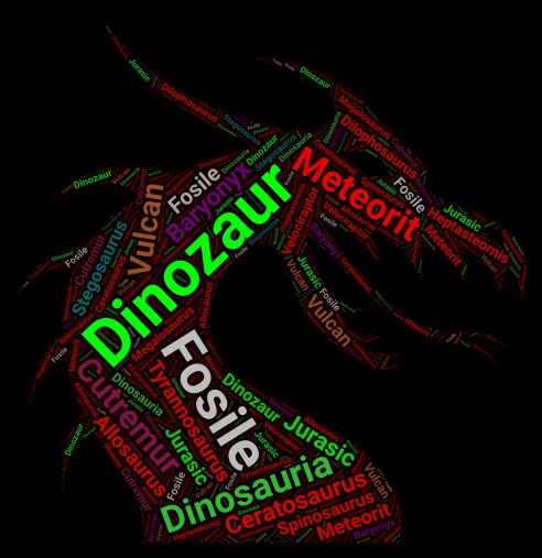 Dinozauri word cloud art