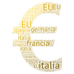 italy EU word cloud art