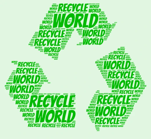 Recycle word cloud art