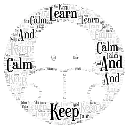 Keep Calm word cloud art