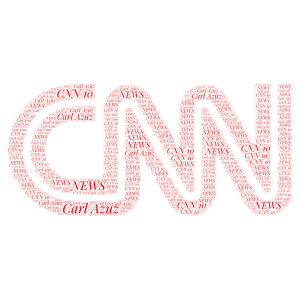 CNN News  word cloud art