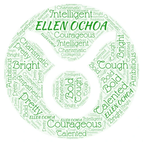 Ellen Ochoa word cloud art