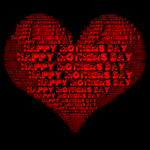 Happy mothers day  word cloud art